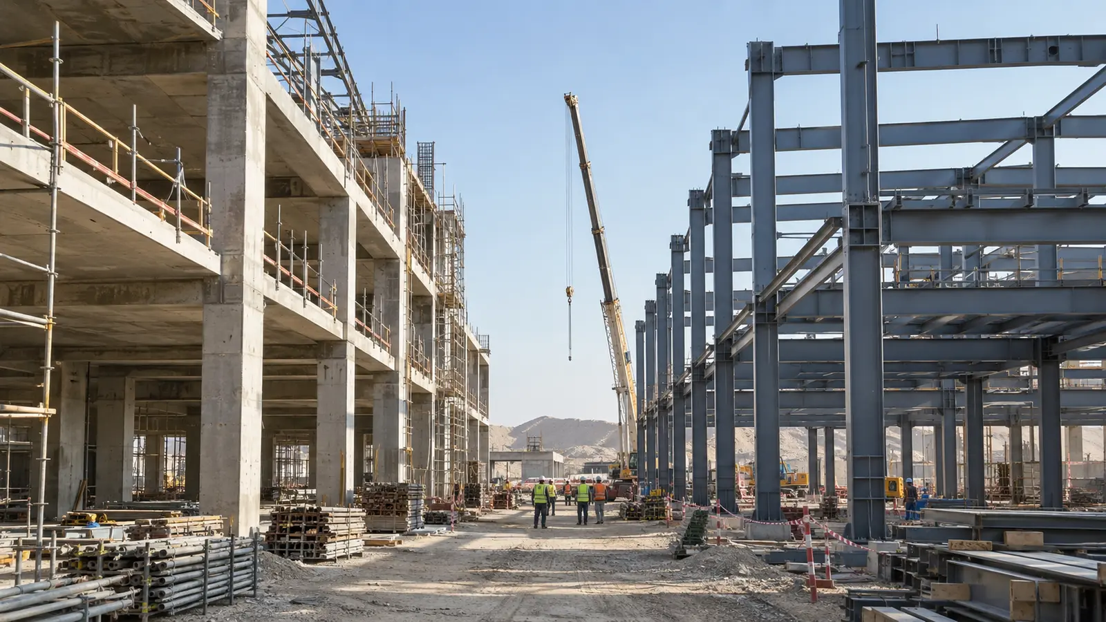 Reinforced concrete versus structural steel for construction projects in Saudi Arabia