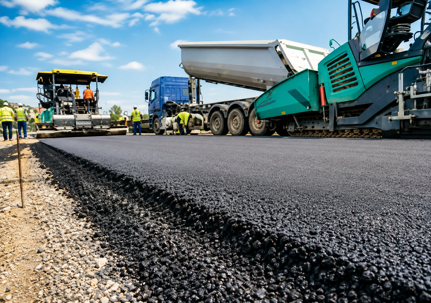 AJASCO asphalt roadworks project in Saudi Arabia