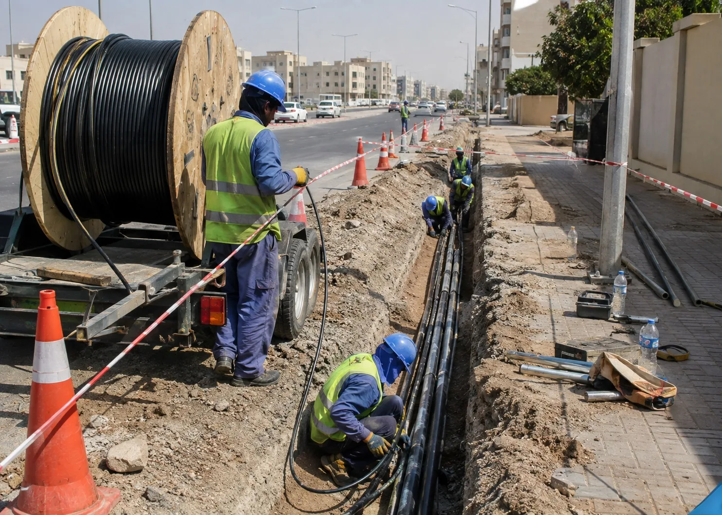 AJASCO fiber optic infrastructure project in Saudi Arabia