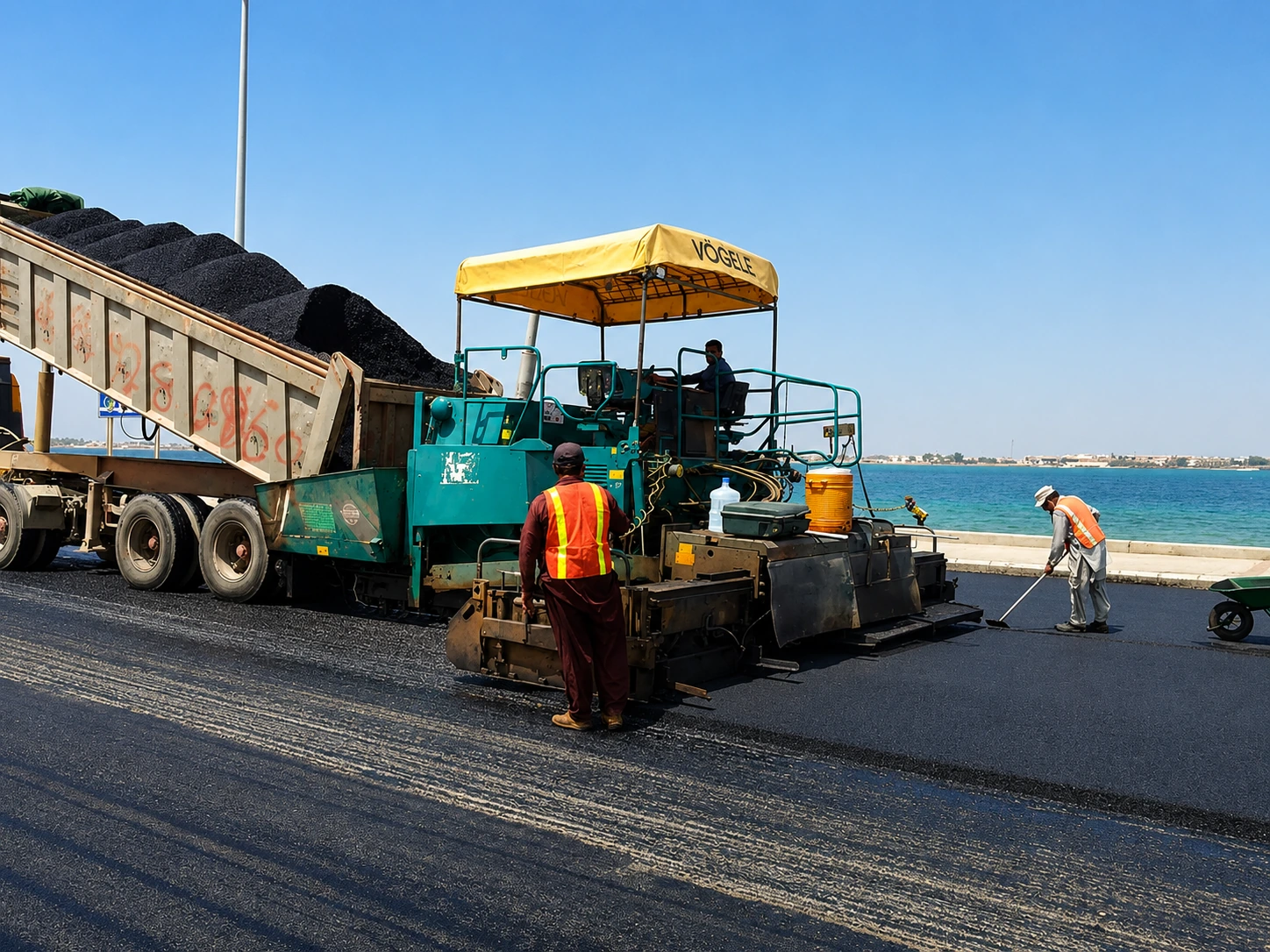 AJASCO road and asphalt paving project in Saudi Arabia