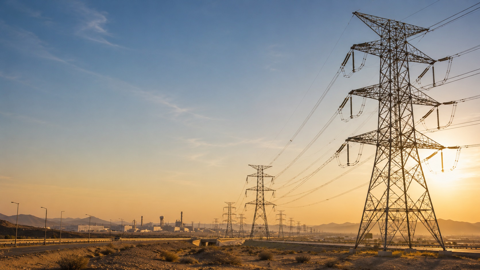 Transmission lines and power infrastructure in Saudi Arabia